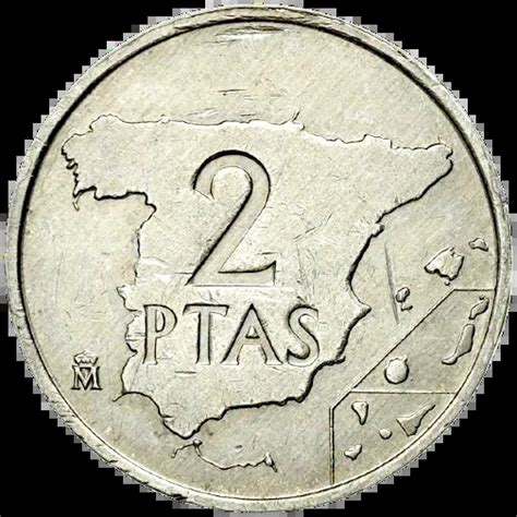 moneda 2 pesetas 1982.